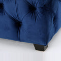 Ottoman Navy Blue Velvet