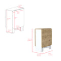 Folding Dining Table Evart, Living Room, White Macadamia Multicolor Particle Board Engineered Wood