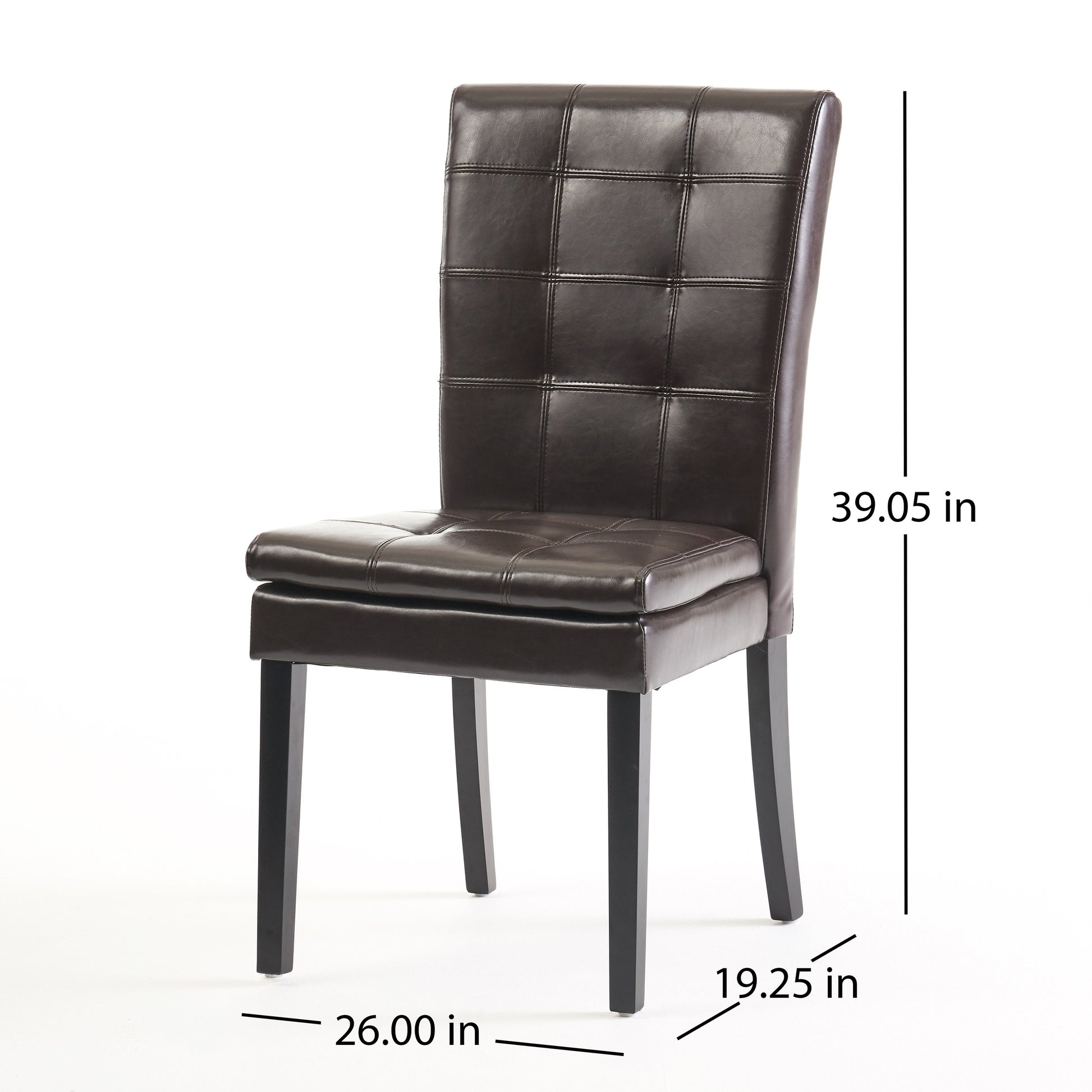 Badin Kd Dining Chair Chocolate Pu Leather