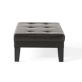 Chatham Ottoman With Drawer Dark Coffee Pu