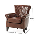 Franklin Kd Club Chair Chestnut Leather