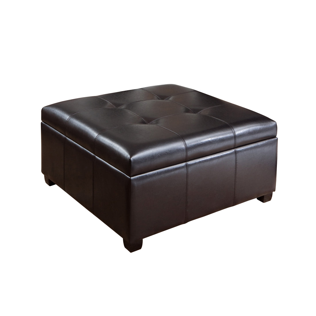 Carlsbad Storage Ottoman Espresso Leather