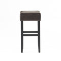 30 Inch Bonded Leather Backless Bar Stool Set Of 2 , Brown Brown Bar Stools Set Of 2 Leather