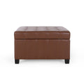 Isabella Ottoman Light Brown Pu