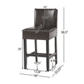 Zuma Kd Counter Stool Brown Leather