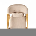 Club Chair, Upholstered Armchair Beige Fabric