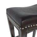 Tiffin Studded Counter Stool Mp2 Set Of 2 Charcoal Rubber Wood