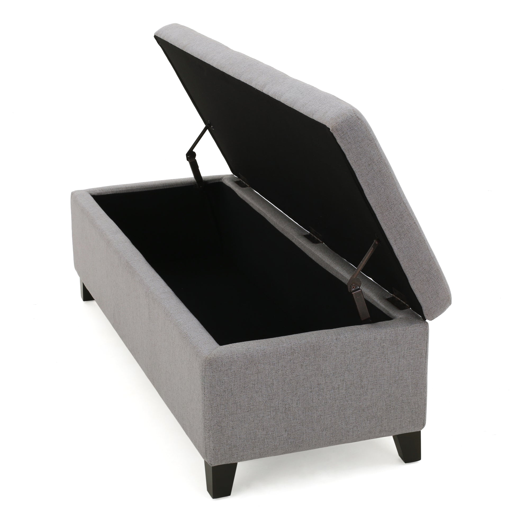 Selma Storage Ottoman V2 Light Grey Fabric