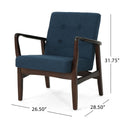 Club Chair Navy Blue Fabric