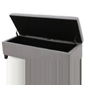 Selma Storage Ottoman V2 Light Grey Fabric