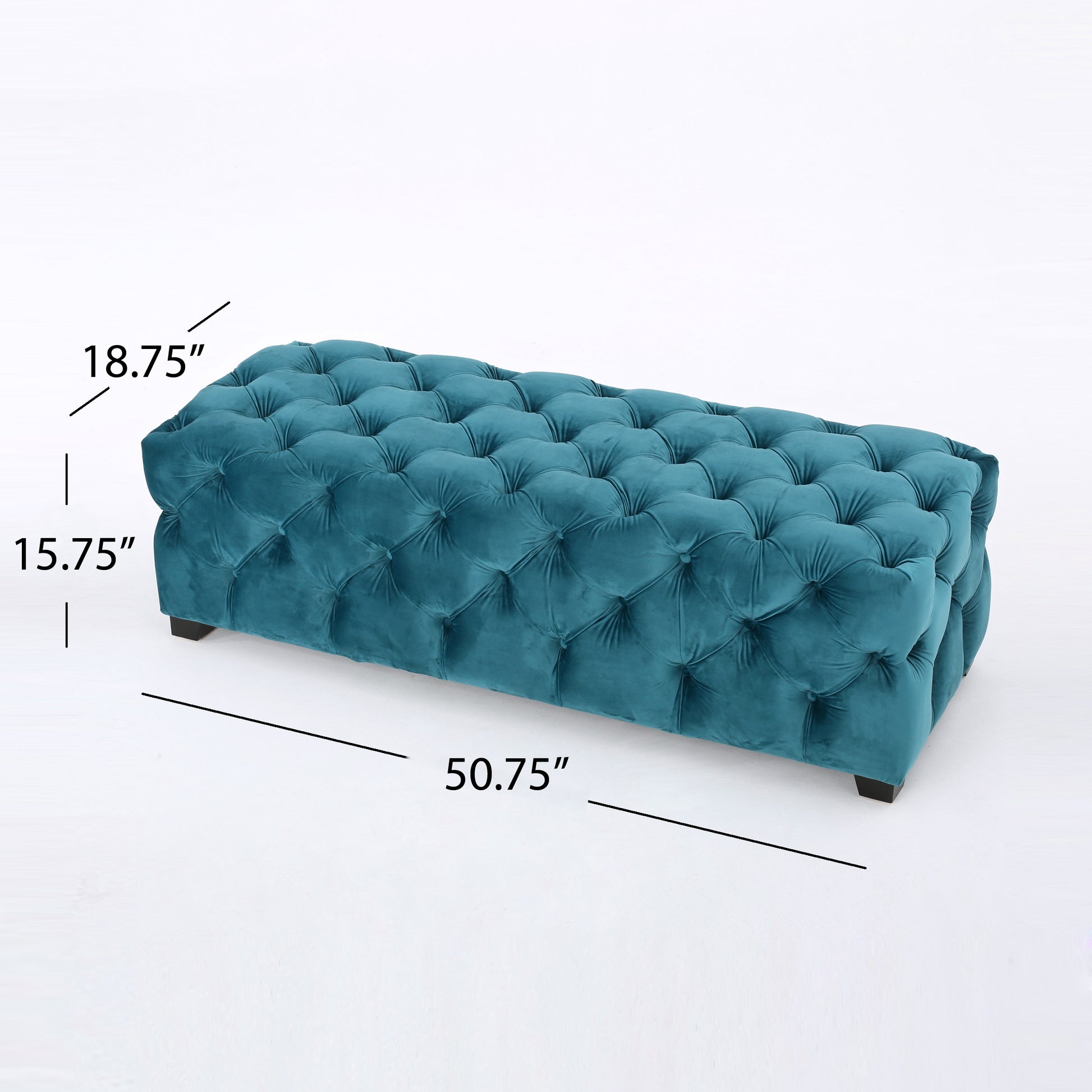 Ottoman Teal Velvet