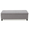 Selma Storage Ottoman V2 Light Grey Fabric