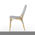 Arthur French Bistro Chair Natural & Light Brown Aluminium