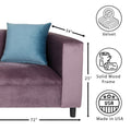 Velvet Sofa For Living Room With Pillows, Modern 3 Seater Sofas Couches For Bedroom, Office, And Apartment With Solid Wood Frame Lavender Lavender Wood Foam Velvet