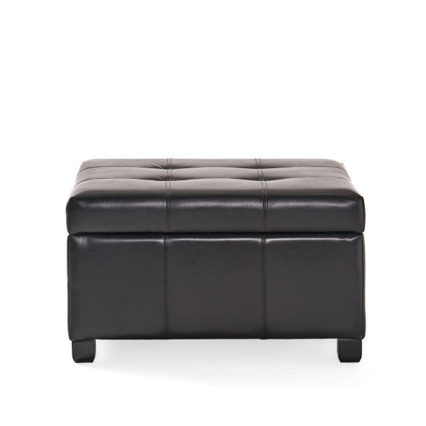 Richmond Kd Storage Ottoman Espresso Pu Leather