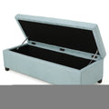 Brentwood Storage Ottoman Light Blue Fabric