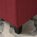 Storage Ottoman Red Fabric