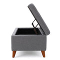 Storage Ottoman Grey Fabric