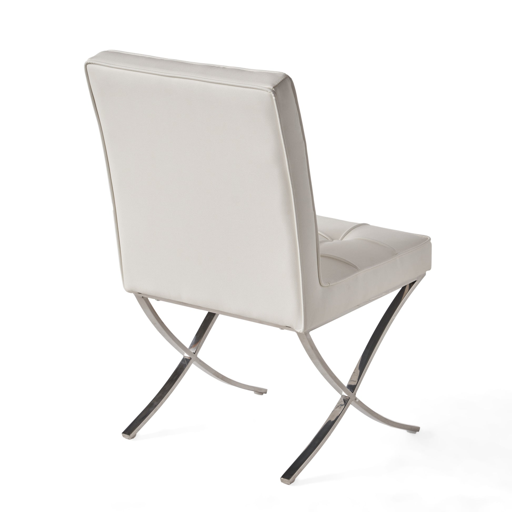 Pavilion Dining Chair Set Of 2 White Foam Leather