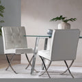 Pavilion Dining Chair Set Of 2 White Foam Leather