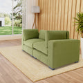 Forest Green Loveseat Sofa For Living Room, Modern D Cor Beautiful Seat Mini Small Couches For Small Spaces And Bedroom With Solid Wood Frame Polyester Green Wood Foam Polyester