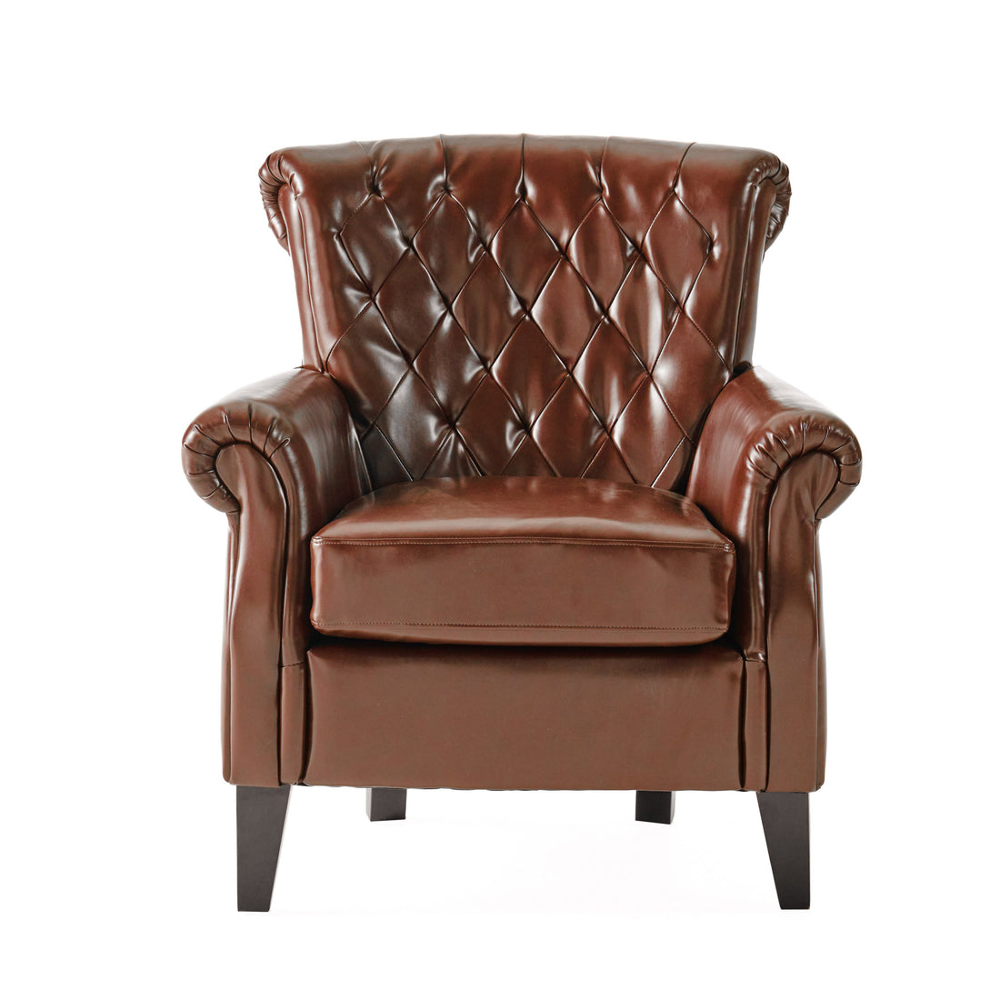 Franklin Kd Club Chair Chestnut Leather