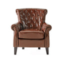 Franklin Kd Club Chair Chestnut Leather