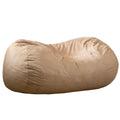 Asher Soft Microfiber Suede 6.5 Ft Cylinder Bean Bag Champagne Pvc
