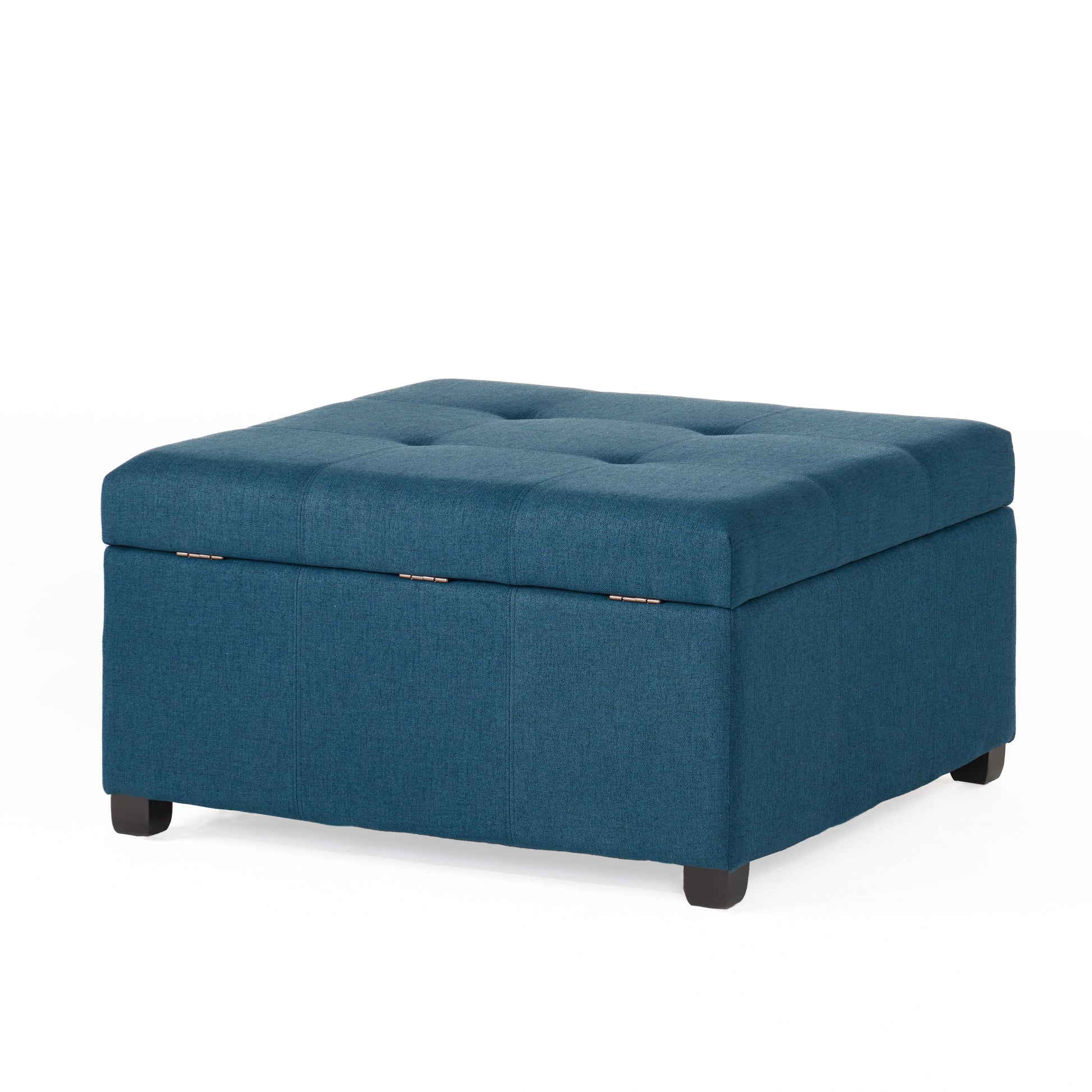 Carlsbad Storage Ottoman Navy Blue Fabric