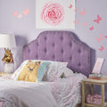 Twin Sized Headboard Twin Light Purple Fabric