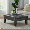 Chatham Ottoman With Drawer Dark Coffee Pu