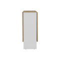 Folding Dining Table Evart, Living Room, White Macadamia Multicolor Particle Board Engineered Wood