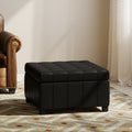 Isabella Ottoman Black Pu