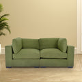 Forest Green Loveseat Sofa For Living Room, Modern D Cor Beautiful Seat Mini Small Couches For Small Spaces And Bedroom With Solid Wood Frame Polyester Green Wood Foam Polyester