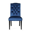 Harriet Kd Tufted Dining Navy Blue Velvet