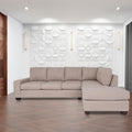 L Shaped Sectional Sofas For Living Room, Modern Sectional Couches For Bedrooms, Apartment With Solid Wood Frame Tan, Polyester Nylon Tan Wood Foam Polyester