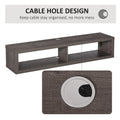 Wall Mounted Tv Stand, Media Console Floating Storage Shelf For Living Room Or Home Office, Dark Grey Dark Gray Particle Board