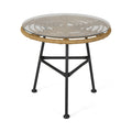 Orlando Side Table Light Brown Rattan