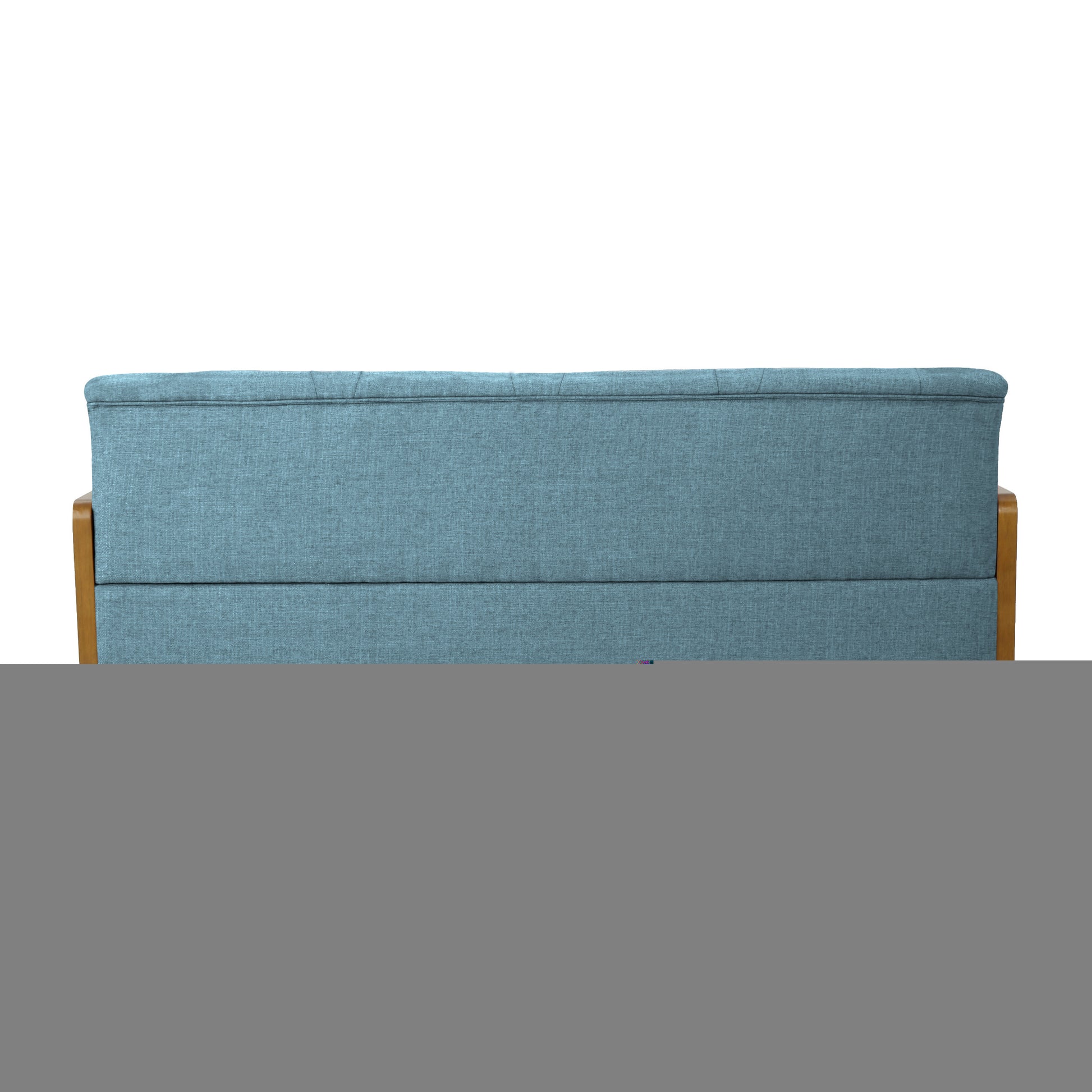 Aidan Mid Century Modern Tufted Fabric Sofa Blue Fabric