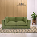 Forest Green Loveseat Sofa For Living Room, Modern D Cor Beautiful Seat Mini Small Couches For Small Spaces And Bedroom With Solid Wood Frame Polyester Green Wood Foam Polyester