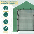 Walk In Greenhouse For Outdoors With Roll Up Zipper Door, 18 Shelves, Pe Cover, Small & Portable Build, Heavy Duty Humidity Seal, 95.25