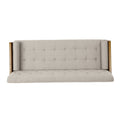 Aidan Mid Century Modern Tufted Fabric Sofa Beige Fabric