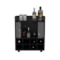 Bar Cart Philadelphia, Living Room, Black Black Particle Board Engineered Wood