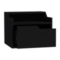Floating Nightstand Chester, Bedroom, Black Black Particle Board Engineered Wood