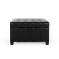 Isabella Ottoman Black Pu