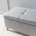 Storage Ottoman Grey Fabric