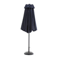 14.8 Ft Double Sided Outdoor Umbrella Rectangular Large With Crank Navy Blue No Navy Blue Garden & Outdoor Steel