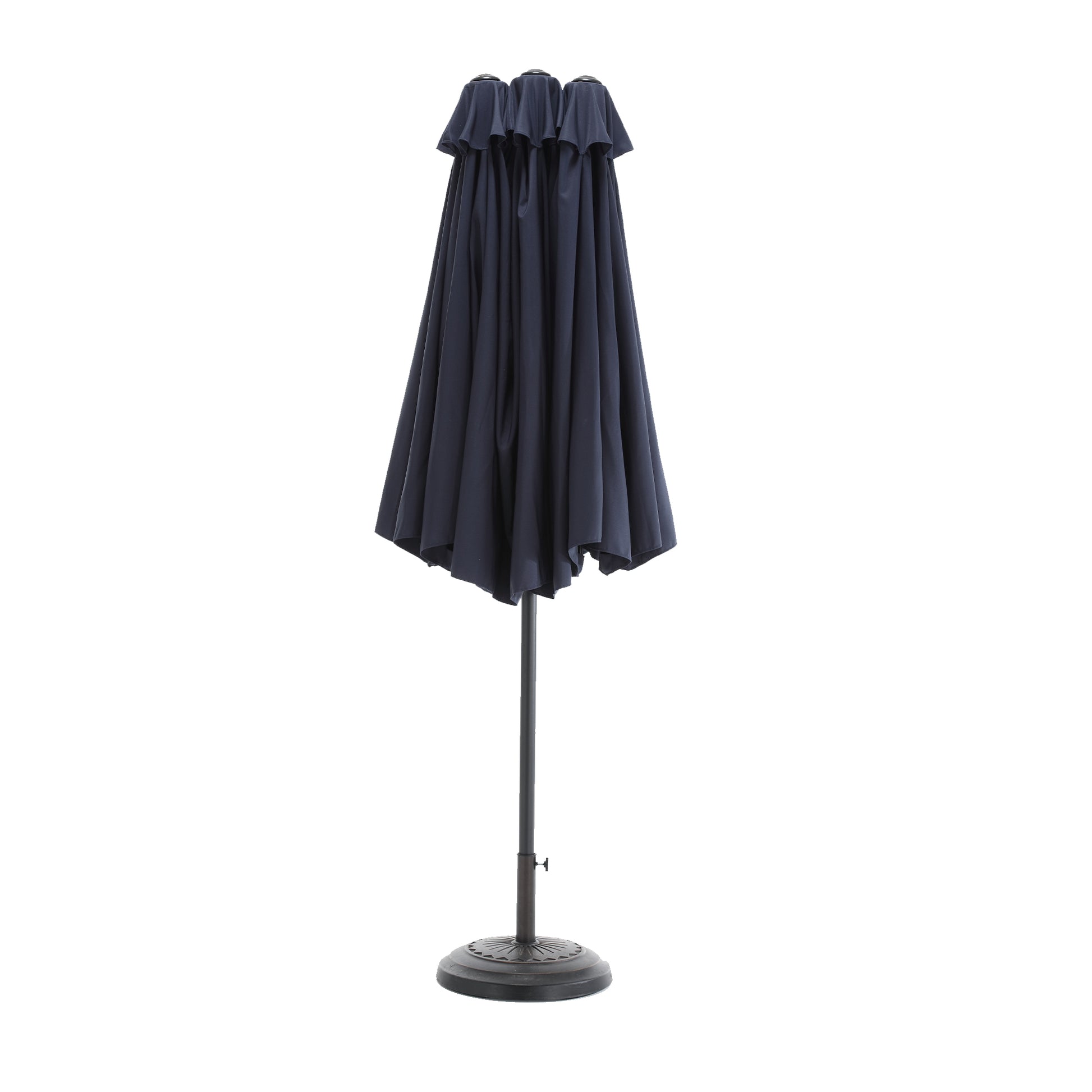 14.8 Ft Double Sided Outdoor Umbrella Rectangular Large With Crank Navy Blue No Navy Blue Garden & Outdoor Steel