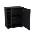 Bar Cart Cisco, Living Room, Black Black Particle Board Engineered Wood