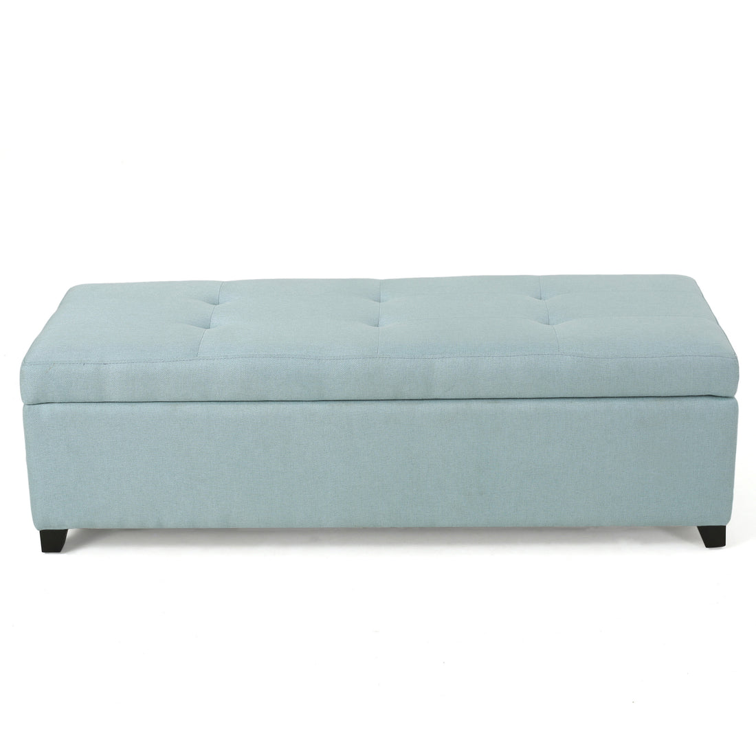 Brentwood Storage Ottoman Light Blue Fabric